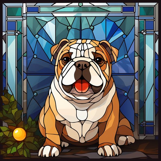 Abstract Bulldog Diamond Art Kit
