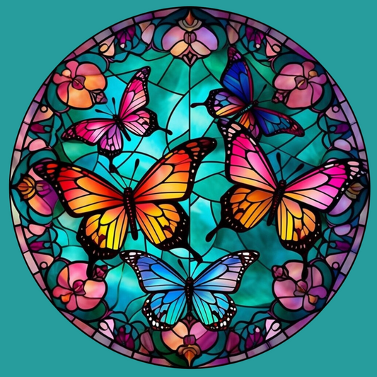 Abstract Bunch of Butterflies Diamond Art Kit