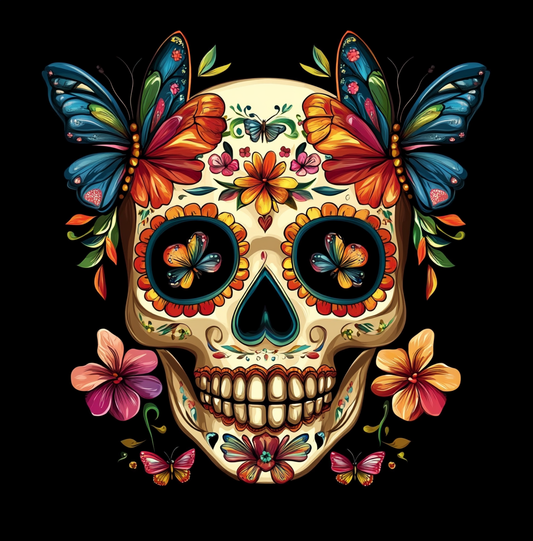 Abstract Butterfly Skull Diamond Art Kit