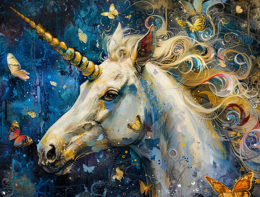 Abstract Butterfly Unicorn Diamond Art Kit