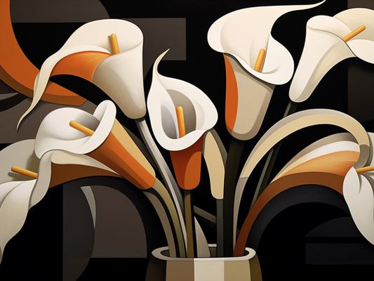 Abstract Calla Lilies Diamond Art Kit