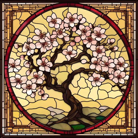 Abstract Chinese Cherry Tree Diamond Art Kit