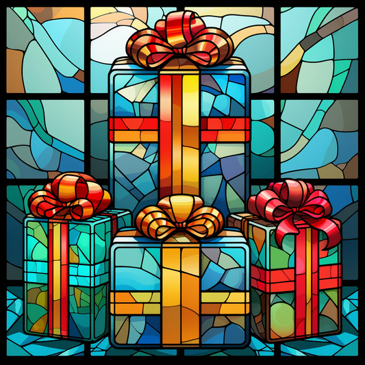 Abstract Christmas Presents Diamond Art Kit
