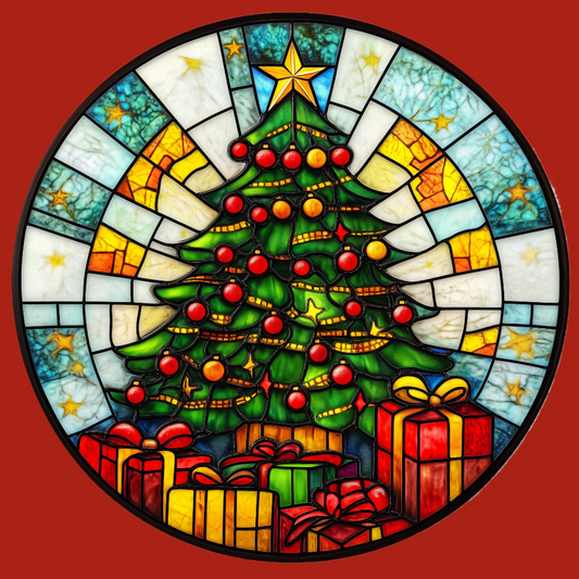 Abstract Christmas Tree Circle Diamond Art Kit