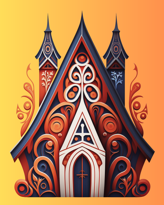 Abstract Church Diamond Art Kit