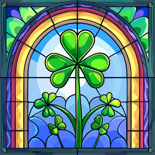 Abstract Clover Rainbow Diamond Art Kit