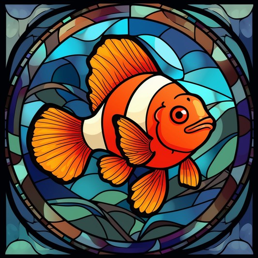 Abstract Clown Fish Diamond Art Kit