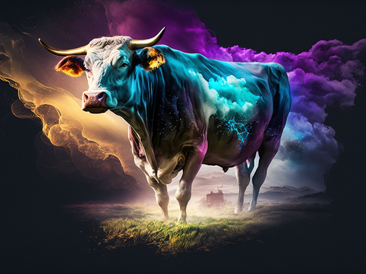 Abstract Colored Bull Diamond Art Kit