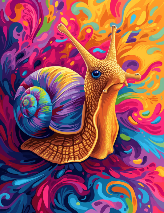 Abstract Colored Snail Diamond Art Kit