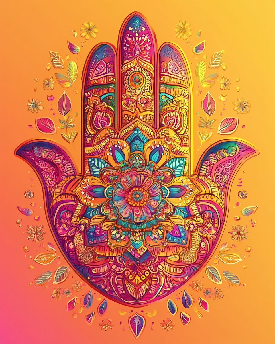 Abstract Colorful Hamsa Diamond Art Kit