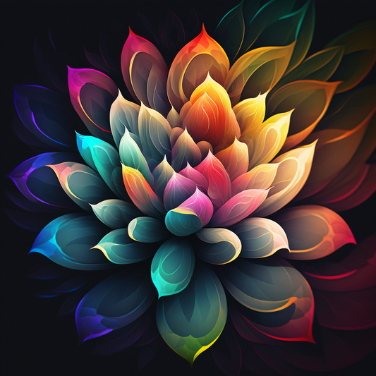 Abstract Colorful Lotus Diamond Art Kit