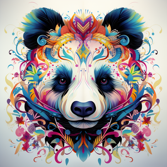 Abstract Colorful Panda Diamond Art Kit