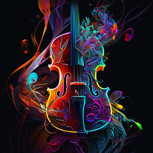 Abstract Colors Violin Diamond Art Kit