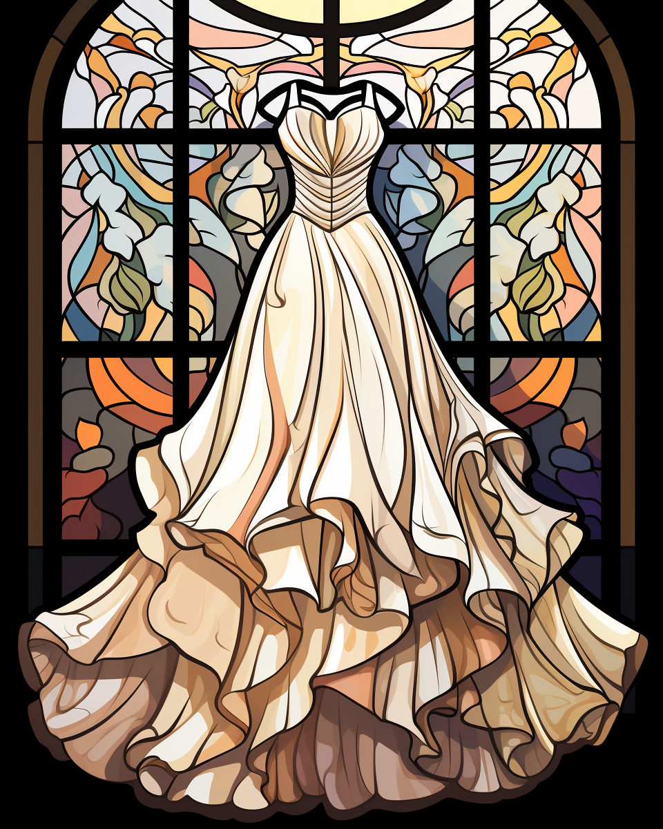 Abstract Cream Flowing Dress Diamond Art Kit