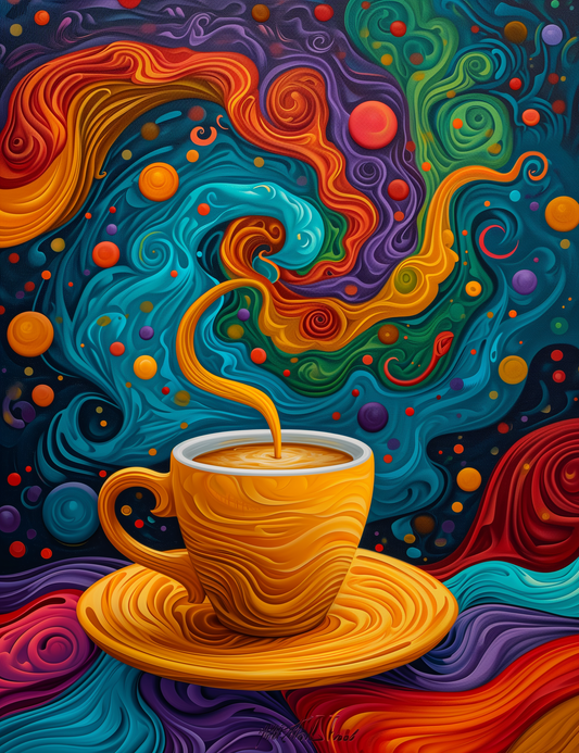 Abstract Cup of Coffee Diamond Art Kit