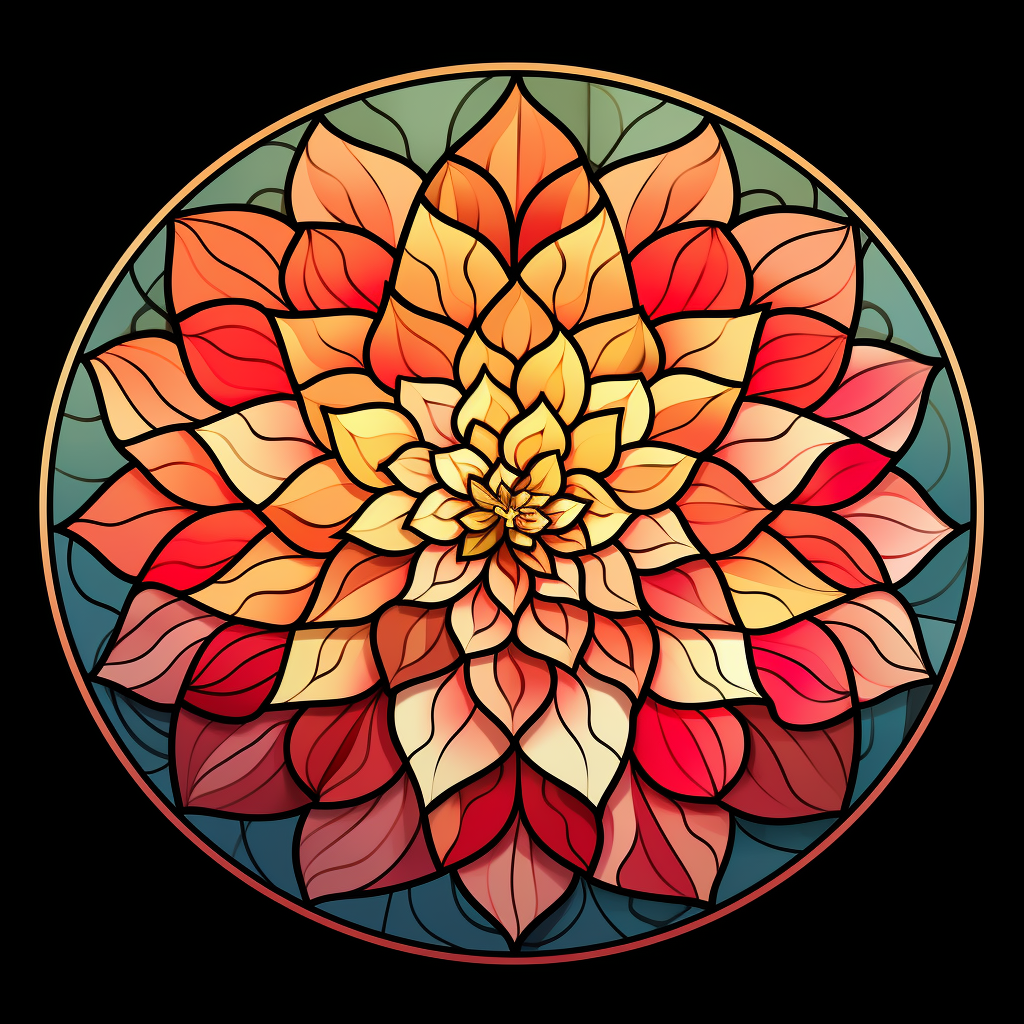 Abstract Dahlia Circle Diamond Art Kit