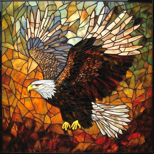 Abstract Dark Feather Eagle Diamond Art Kit