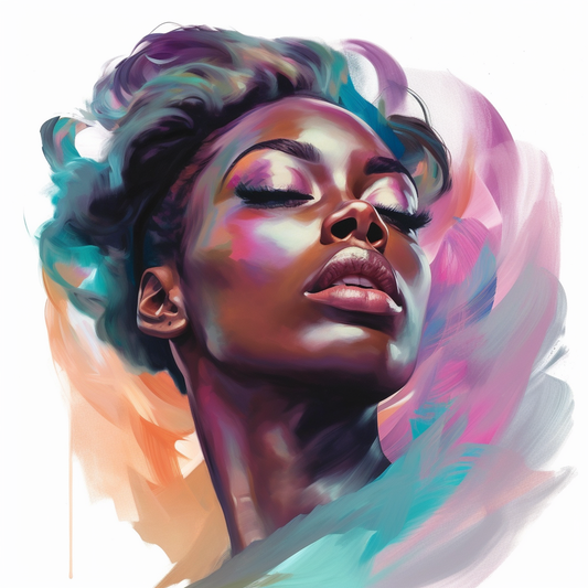 Abstract Dark Skin Woman Diamond Art Kit