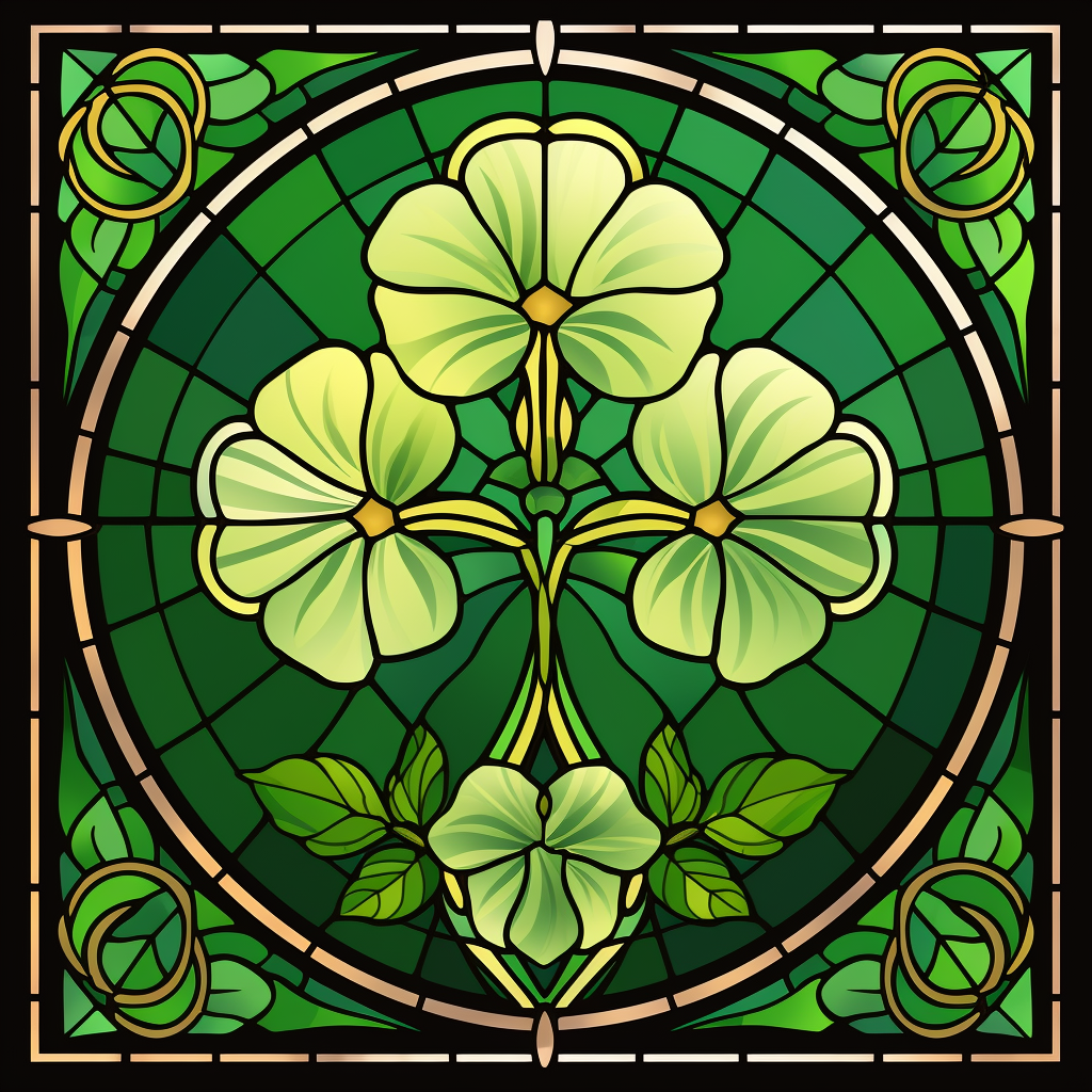 Abstract Design of Shamrocks Diamond Art Kit