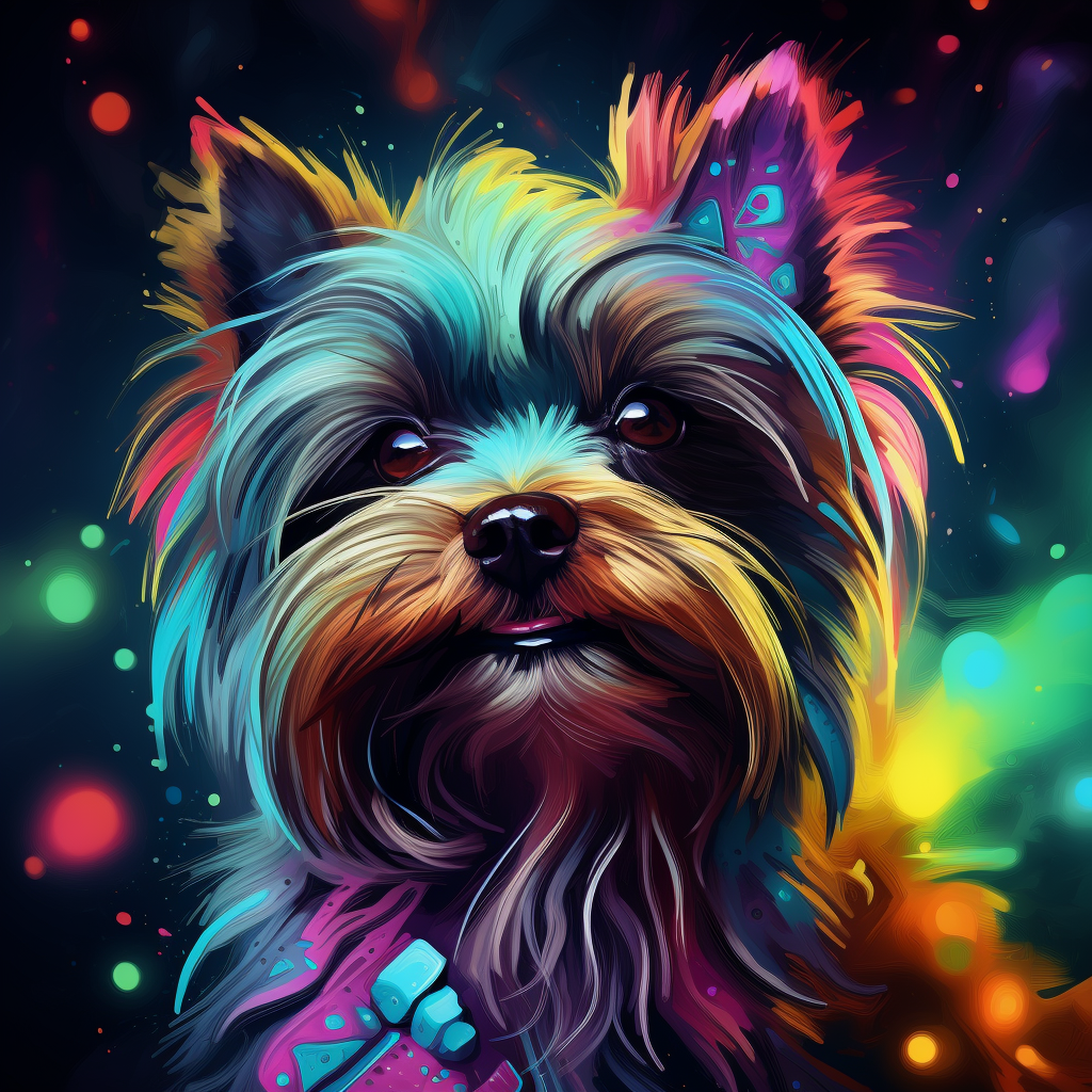Abstract Design Yorkie Diamond Art Kit