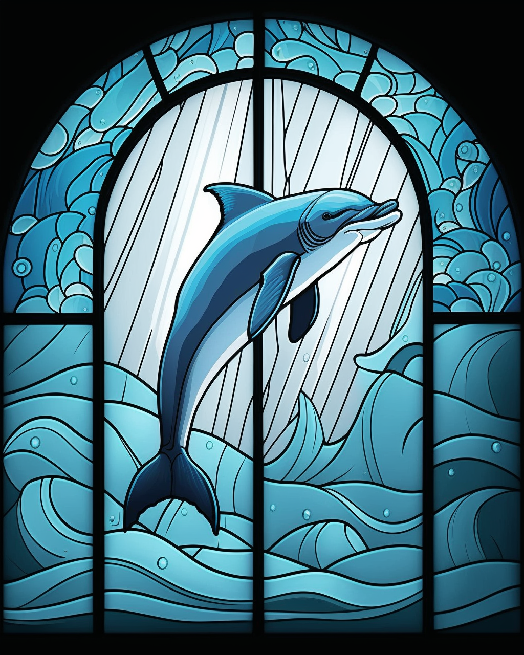 Abstract Dolphin Diamond Art Kit