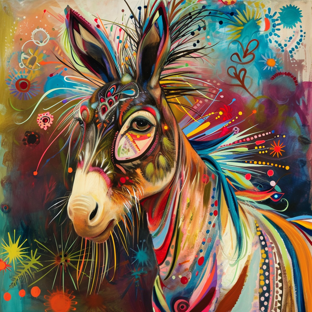 Abstract Donkey Diamond Art Kit