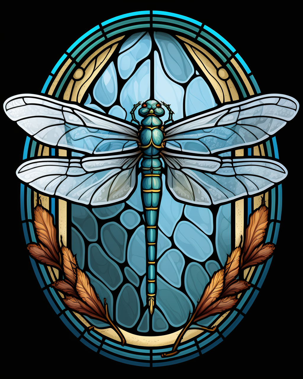 Abstract Dragonfly Oval Diamond Art Kit