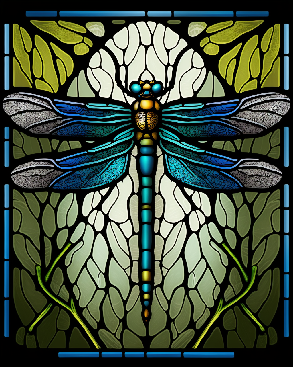 Abstract Dragonfly Panel Diamond Art Kit