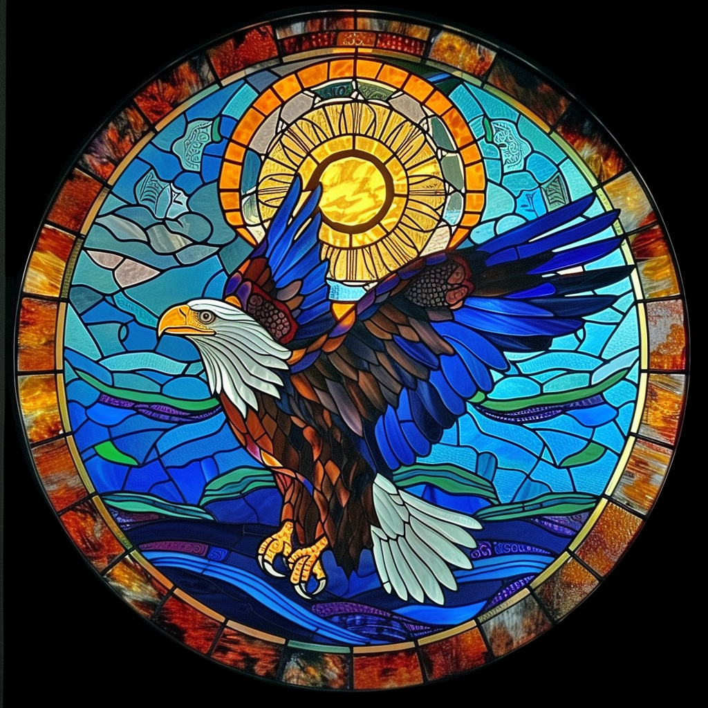 Abstract Eagle Circle Diamond Art Kit