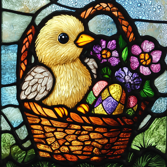 Abstract Easter Chick Basket Diamond Art Kit