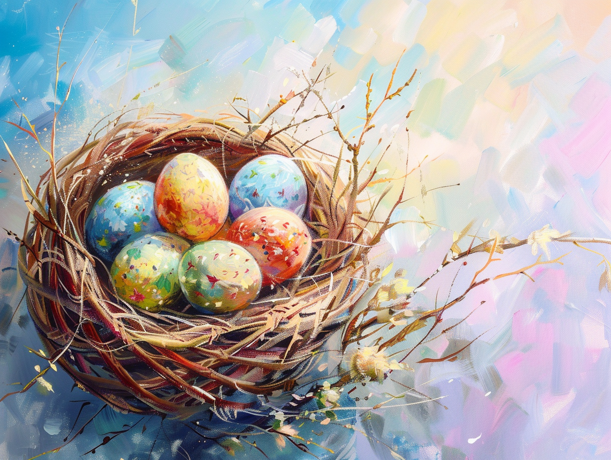 Abstract Easter Egg Nest Diamond Art Kit