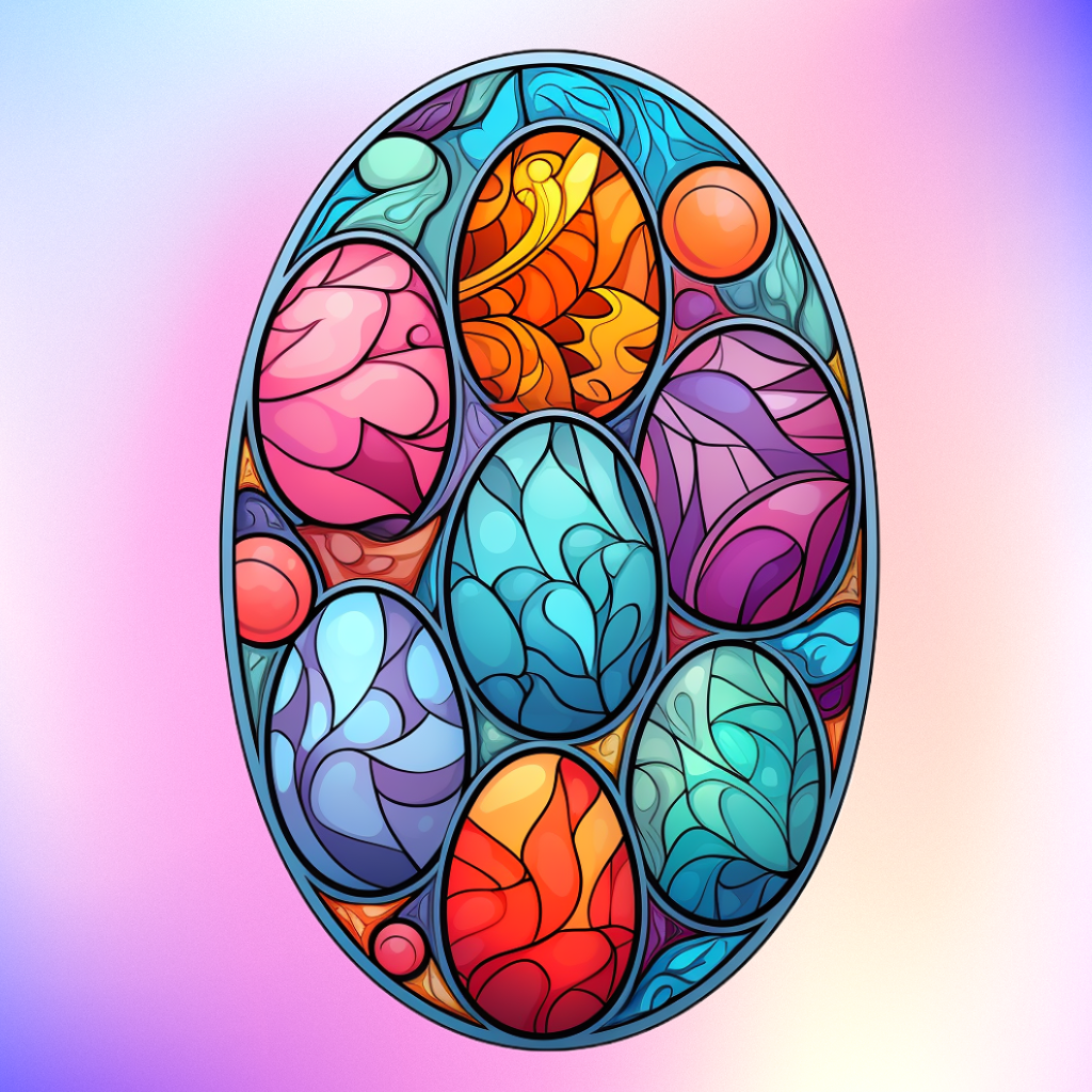 Abstract Easter Egg Oval Diamond Art Kit