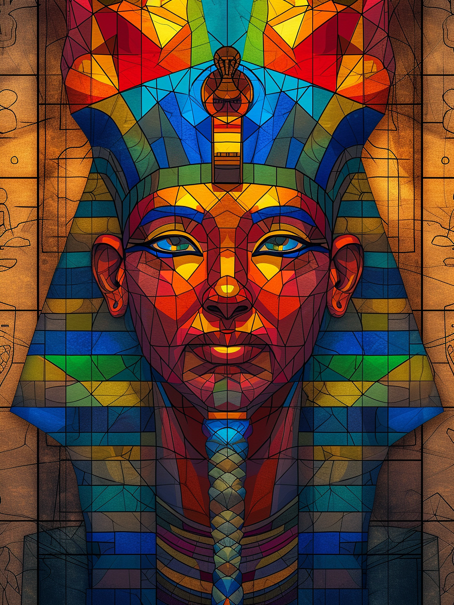 Abstract Egyptian Pharaoh Diamond Art Kit