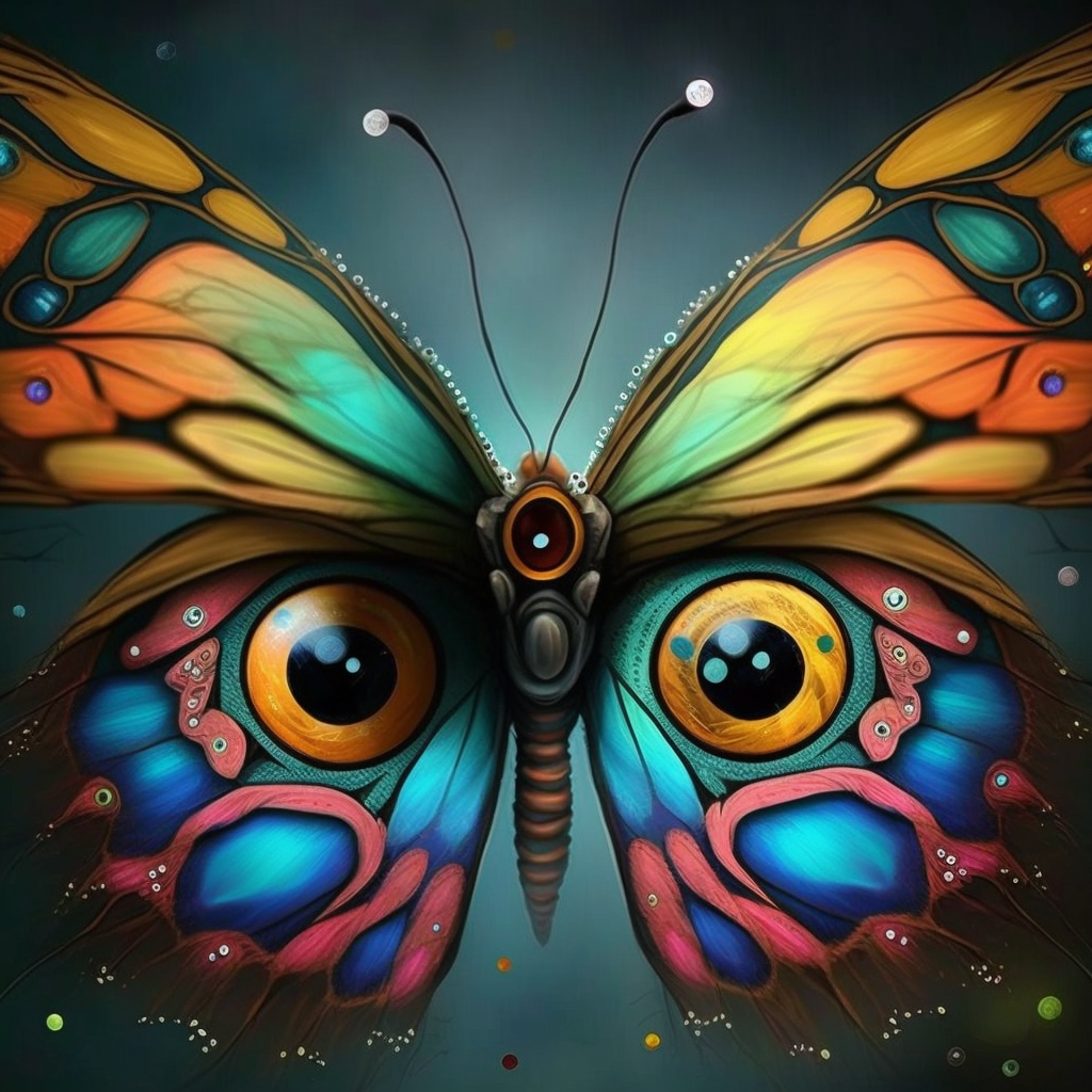 Abstract Eye Butterfly Diamond Art Kit