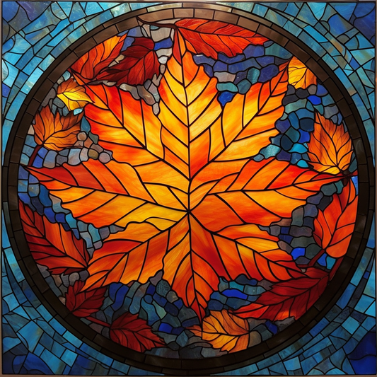 Abstract Fall Leaf Diamond Art Kit