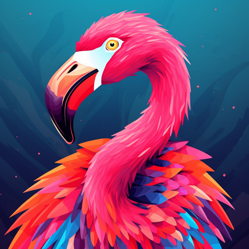 Abstract Flamingo Face Diamond Art Kit