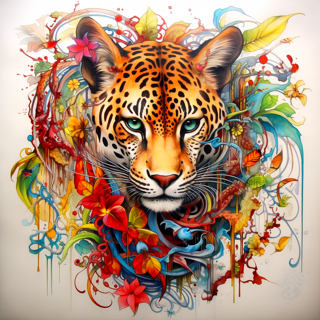 Abstract Flower Leopard Diamond Art Kit