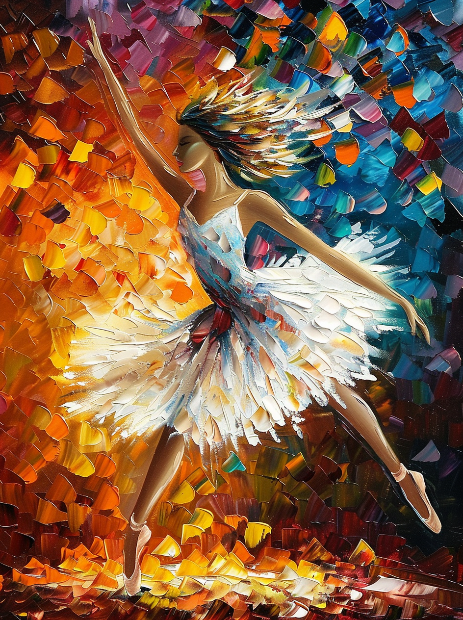 Abstract Flying Hair Dancer Diamond Art Kit