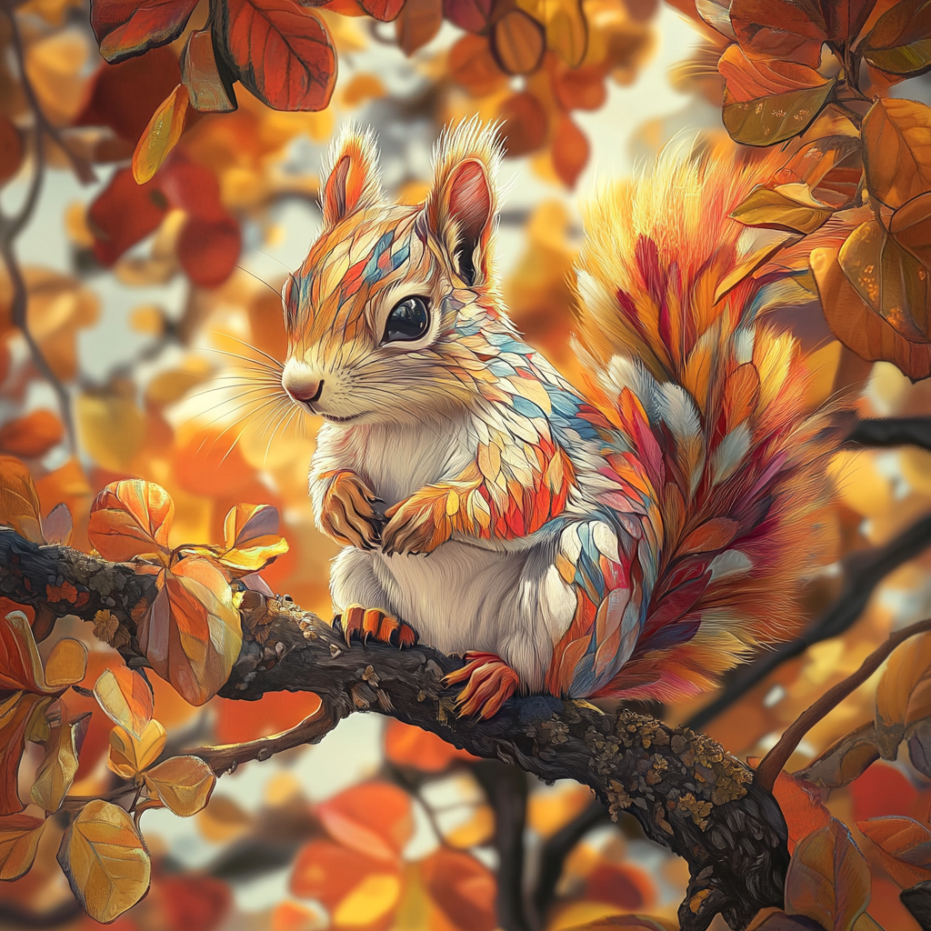 Abstract Fur Squirrel Diamond Art Kit