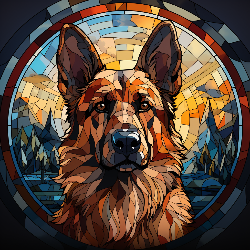 Abstract German Shepherd Diamond Art Kit