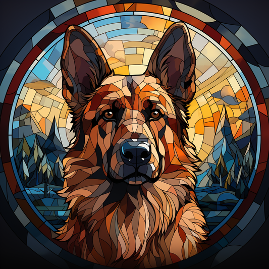 Abstract German Shepherd Diamond Art Kit