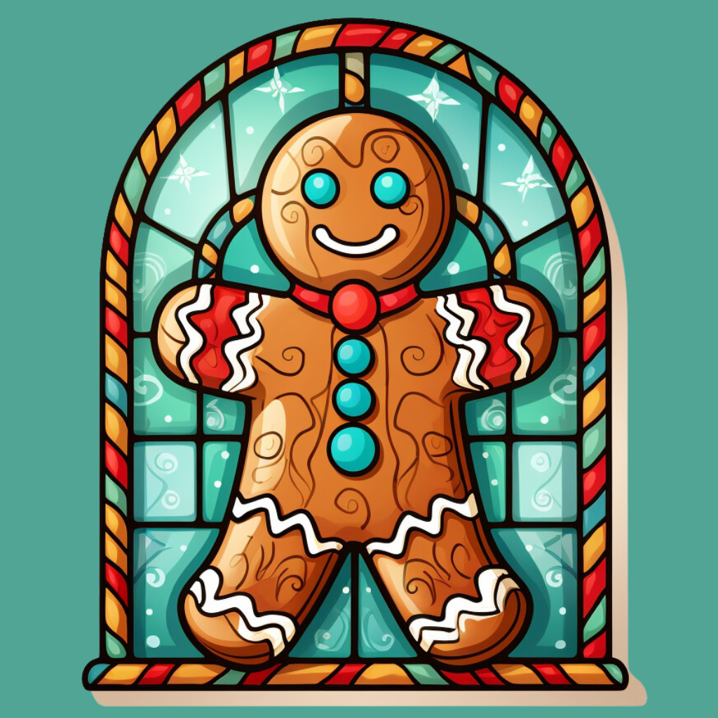 Abstract Gingerbread Man Diamond Art Kit