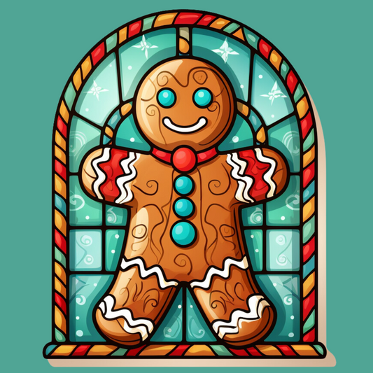 Abstract Gingerbread Man Diamond Art Kit