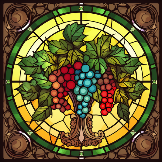 Abstract Grapes on the Vine Diamond Art Kit