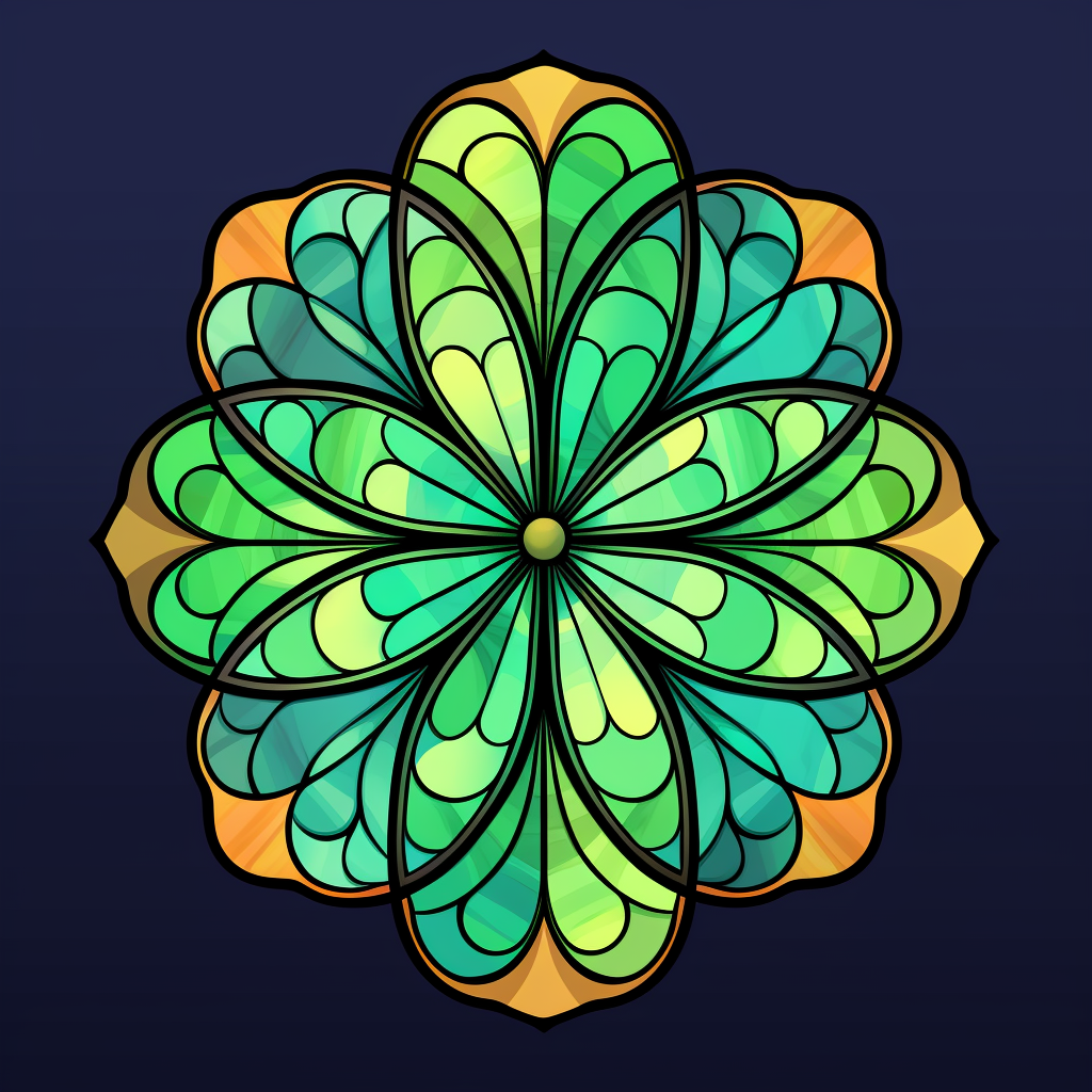 Abstract Green Flower Diamond Art Kit