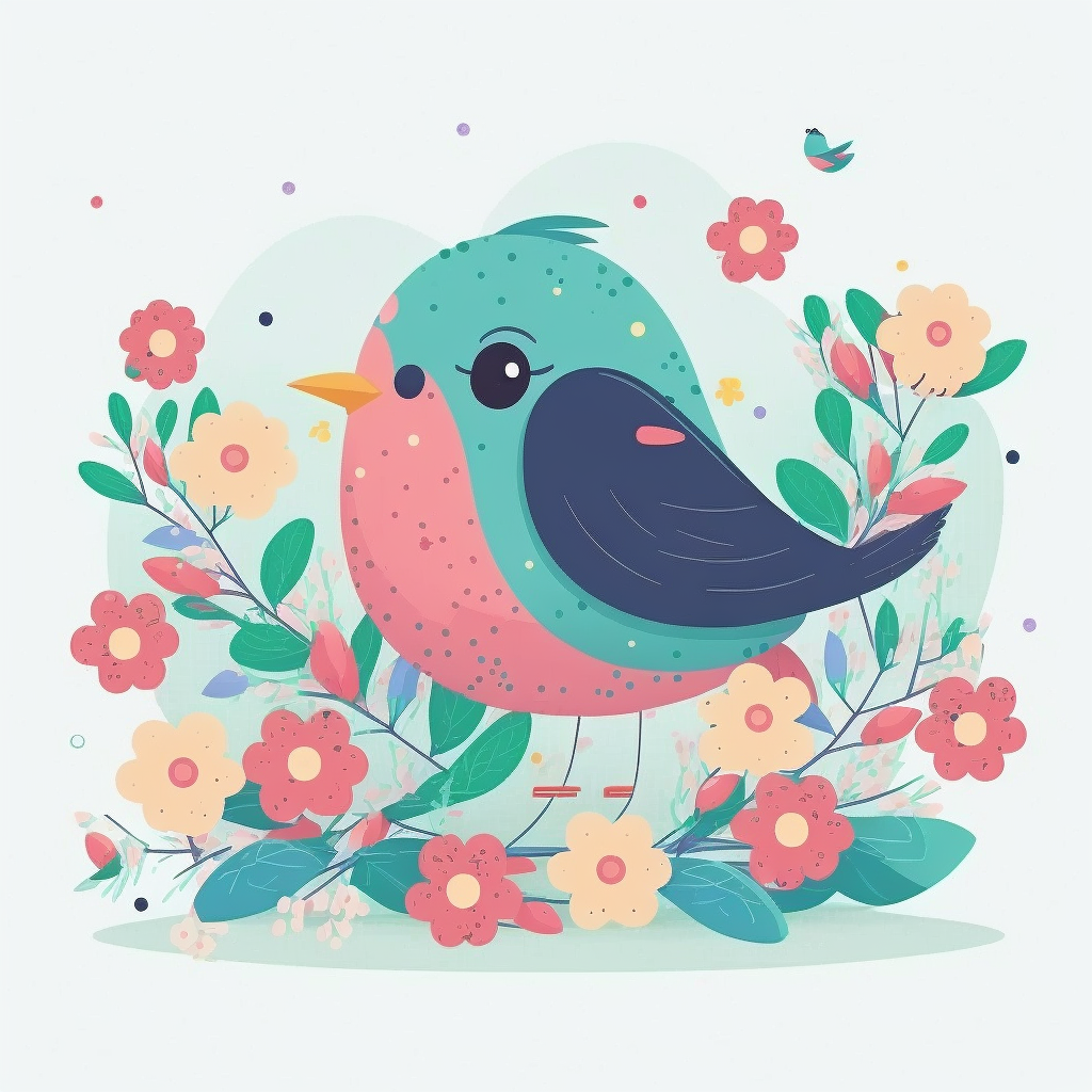 Abstract Green and Pink Bird Diamond Art Kit
