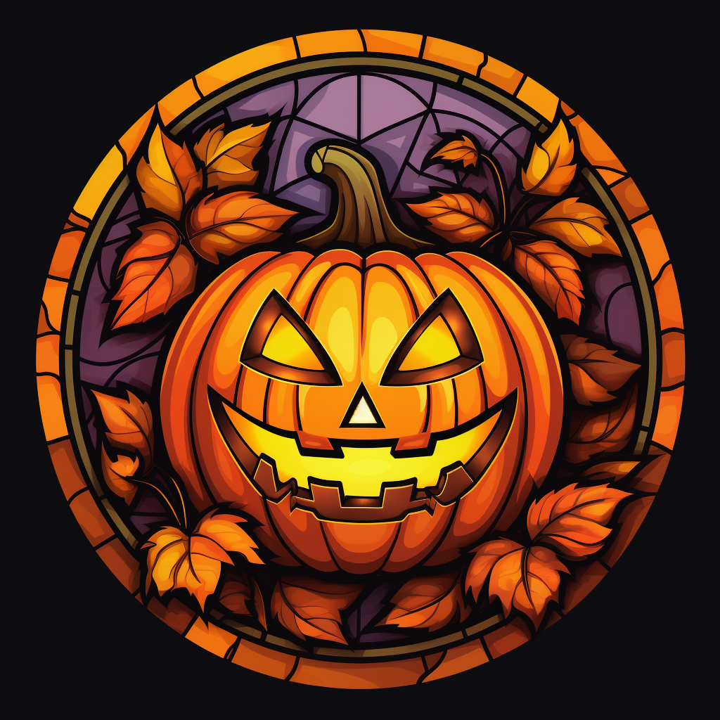 Abstract Halloween Jackolantern Circle Diamond Art Kit
