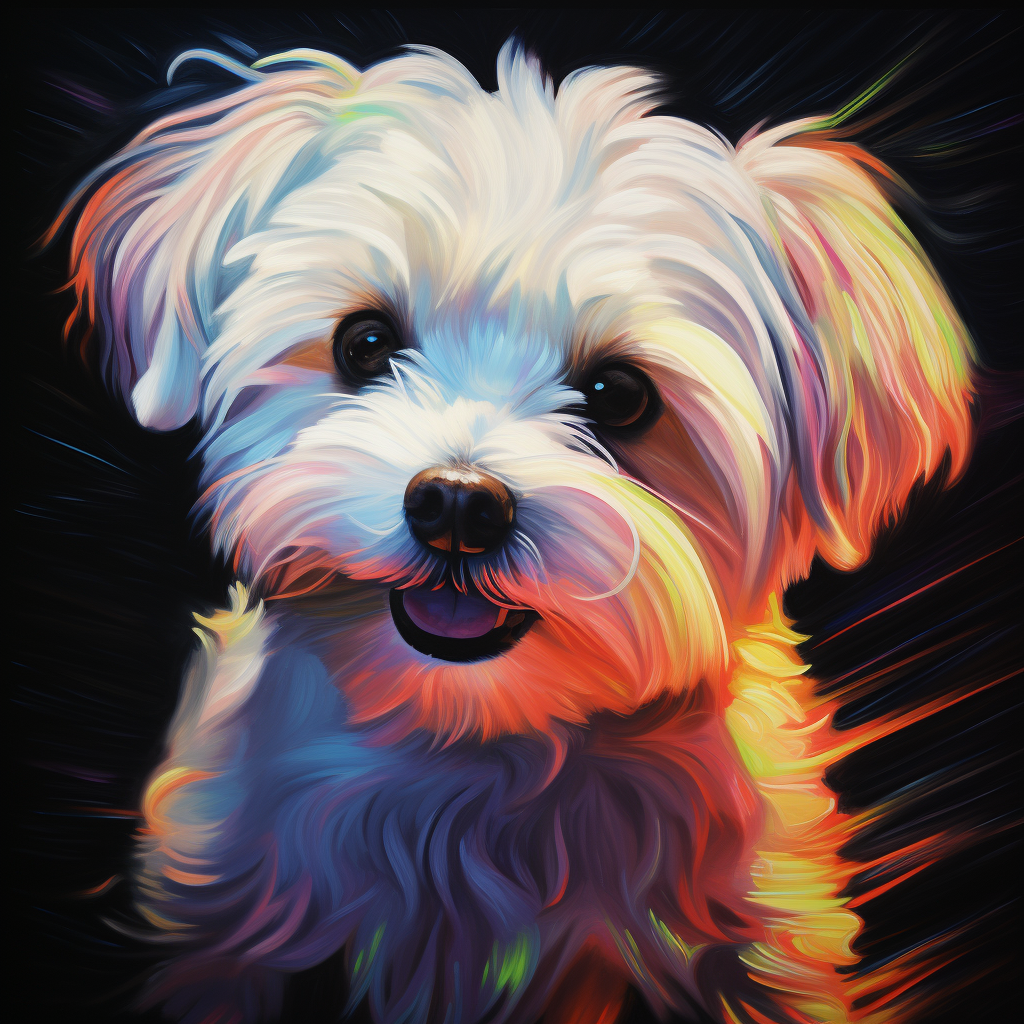 Abstract Happy Maltese Diamond Art Kit