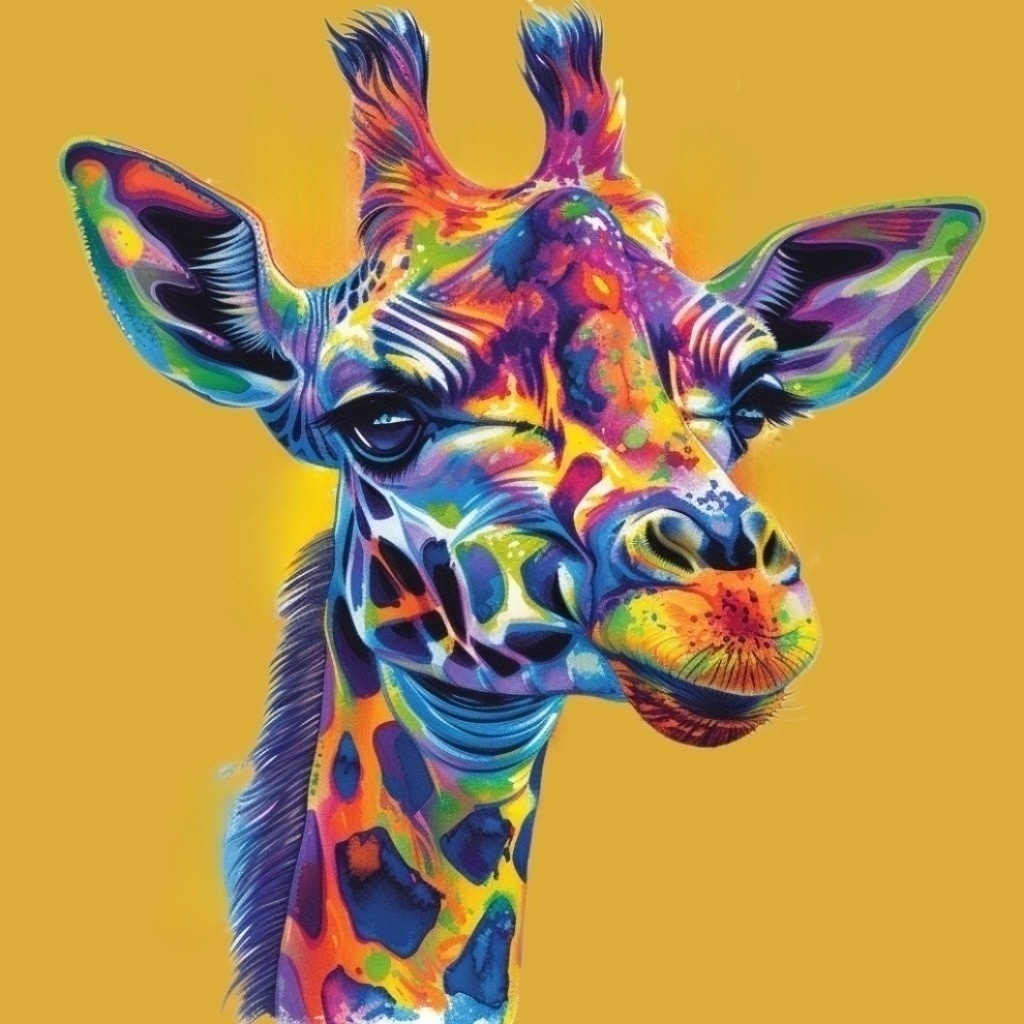 Abstract Head Giraffe Diamond Art Kit