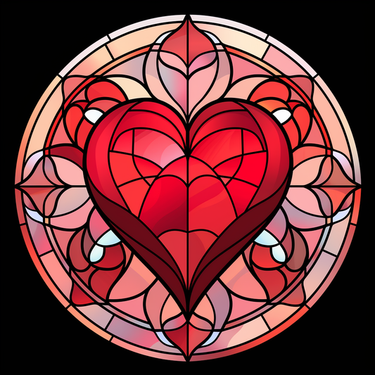 Abstract Heart Design Diamond Art Kit